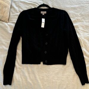 Black Jcrew cashmere cardigan